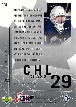2000-01 Upper Deck CHL Prospects - CHL Class #CC5 Rob Zepp  Back