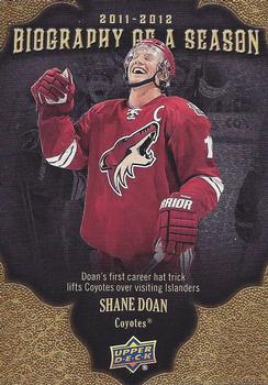 2011-12 Upper Deck - Biography of a Season #BOS23 Shane Doan Front