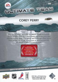 2011-12 Upper Deck - EA Ultimate Team #EA9 Corey Perry  Back