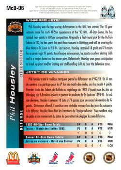 1993-94 Upper Deck McDonald's NHL All-Stars #McD-06 Phil Housley Back
