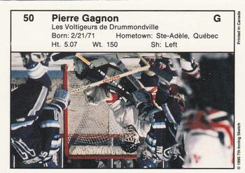 1991 7th Inning Sketch Memorial Cup (CHL) #50 Pierre Gagnon Back