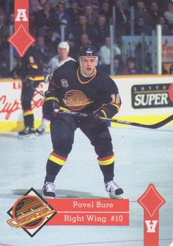1995-96 Hoyle Western Conference Playing Cards #A♦ Pavel Bure Front