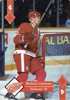 1995-96 Hoyle Western Conference Playing Cards #4♦ Nicklas Lidstrom Front