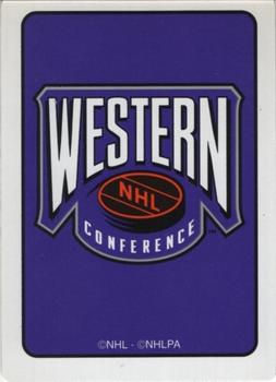 1995-96 Hoyle Western Conference Playing Cards #9♥ Tim Cheveldae Back
