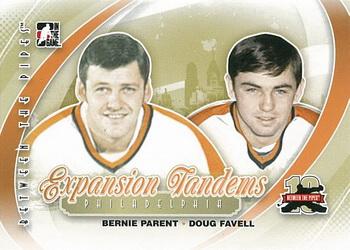 2011-12 In The Game Between The Pipes #194 Bernie Parent / Doug Favell Front
