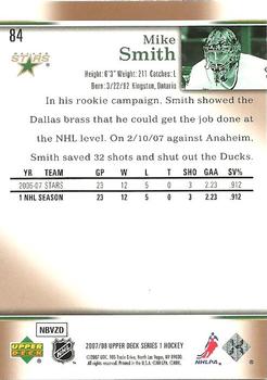 2007-08 Upper Deck #84 Mike Smith Back