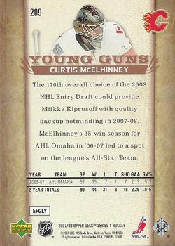 2007-08 Upper Deck #209 Curtis McElhinney Back
