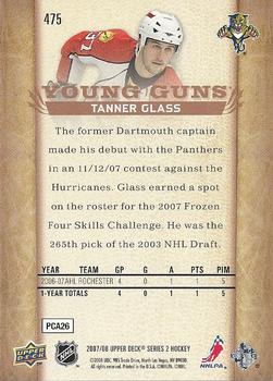 2007-08 Upper Deck #475 Tanner Glass Back