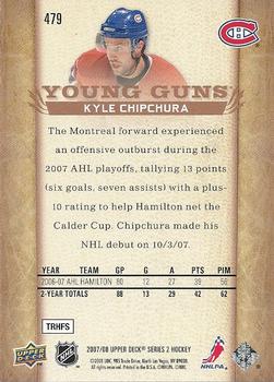 2007-08 Upper Deck #479 Kyle Chipchura Back
