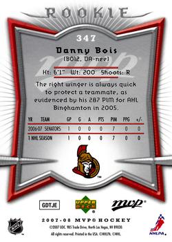 2007-08 Upper Deck MVP #347 Danny Bois Back