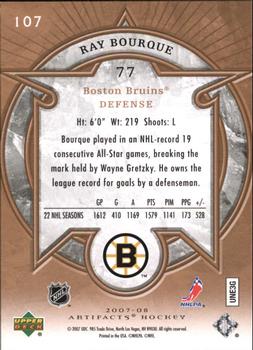 2007-08 Upper Deck Artifacts #107 Ray Bourque Back