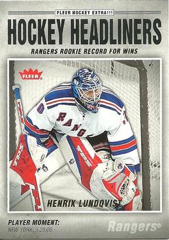 2006-07 Fleer - Hockey Headliners #HL10 Henrik Lundqvist Front