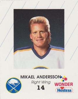 1988-89 Wonder Bread/Hostess Buffalo Sabres #NNO Mikael Andersson Front