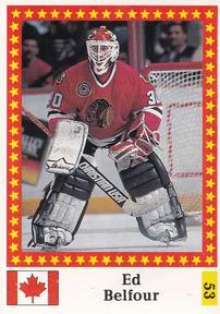 1991 Semic Hockey VM (Swedish) Stickers #53 Ed Belfour Front