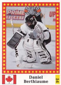 1991 Semic Hockey VM (Swedish) Stickers #54 Daniel Berthiaume Front
