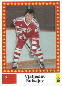 1991 Semic Hockey VM (Swedish) Stickers #90 Vyacheslav Butsayev Front