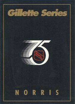 1991-92 Gillette Series #NNO Norris Division Checklist Front