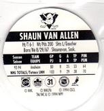 1994-95 POG Canada Games NHL #31 Shaun Van Allen Back