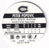 1994-95 POG Canada Games NHL #141 Peter Popovic Back