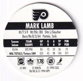 1994-95 POG Canada Games NHL #178 Mark Lamb Back