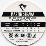 1994-95 POG Canada Games NHL #190 Martin Straka Back