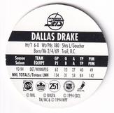 1994-95 POG Canada Games NHL #251 Dallas Drake Back