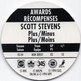 1994-95 POG Canada Games NHL #345 Scott Stevens Back