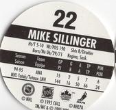 1995-96 POG Canada Games NHL #22 Mike Sillinger Back