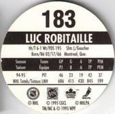 1995-96 POG Canada Games NHL #183 Luc Robitaille Back