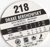 1995-96 POG Canada Games NHL #218 Drake Berehowsky Back