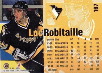 1995 Kenner/Fleer Starting Lineup Cards #167 Luc Robitaille Back