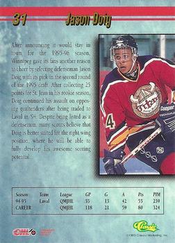 1995 Classic Hockey Draft #31 Jason Doig Back
