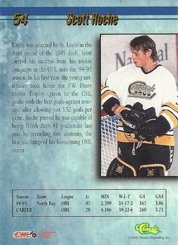 1995 Classic Hockey Draft #54 Scott Roche Back