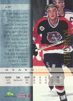 1995 Classic Hockey Draft #60 Josh Green Back