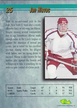 1995 Classic Hockey Draft - Gold #25 Jan Hlavac Back