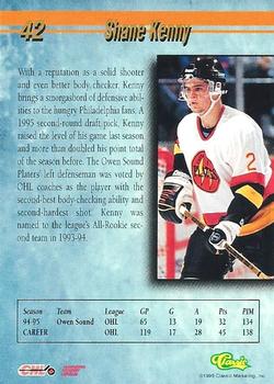 1995 Classic Hockey Draft - Gold #42 Shane Kenny Back