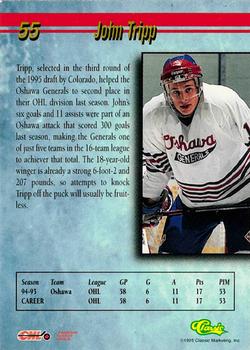 1995 Classic Hockey Draft - Gold #55 John Tripp Back