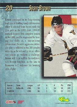 1995 Classic Hockey Draft - Silver #20 Sean Brown Back