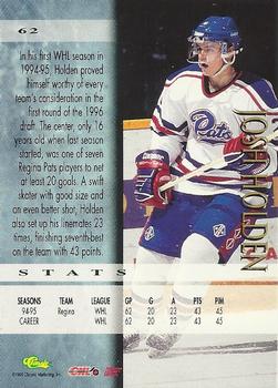 1995 Classic Hockey Draft - Silver #62 Josh Holden Back