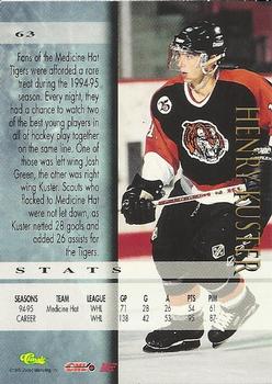 1995 Classic Hockey Draft - Silver #63 Henry Kuster Back