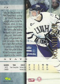 1995 Classic Hockey Draft - Silver #73 Eric Flinton Back