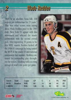 1995 Classic Hockey Draft - Silver #2 Wade Redden Back
