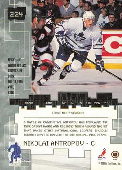 1999-00 Be a Player Millennium Signature Series - All-Star Fantasy Gold #224 Nikolai Antropov Back