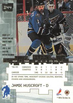 1999-00 Be a Player Millennium Signature Series - All-Star Fantasy Sapphire #244 Jamie Huscroft Back