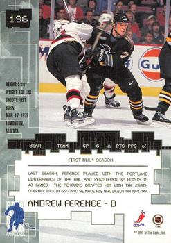 1999-00 Be a Player Millennium Signature Series - All-Star Fantasy Silver #196 Andrew Ference Back