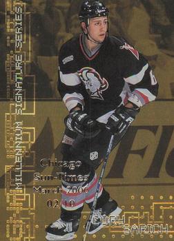 1999-00 Be a Player Millennium Signature Series - Chicago Sun-Times Gold #37 Cory Sarich Front