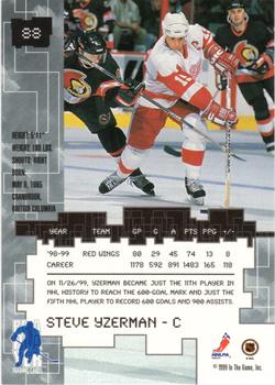1999-00 Be a Player Millennium Signature Series - Chicago Sun-Times Sapphire #88 Steve Yzerman Back