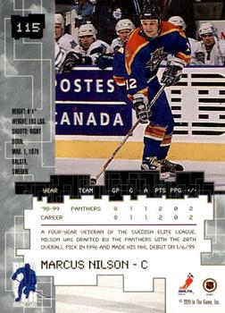 1999-00 Be a Player Millennium Signature Series - Toronto Spring Expo Gold #115 Marcus Nilson Back