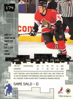 1999-00 Be a Player Millennium Signature Series - Toronto Spring Expo Gold #174 Sami Salo Back