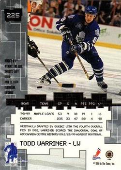 1999-00 Be a Player Millennium Signature Series - Toronto Spring Expo Ruby #225 Todd Warriner Back